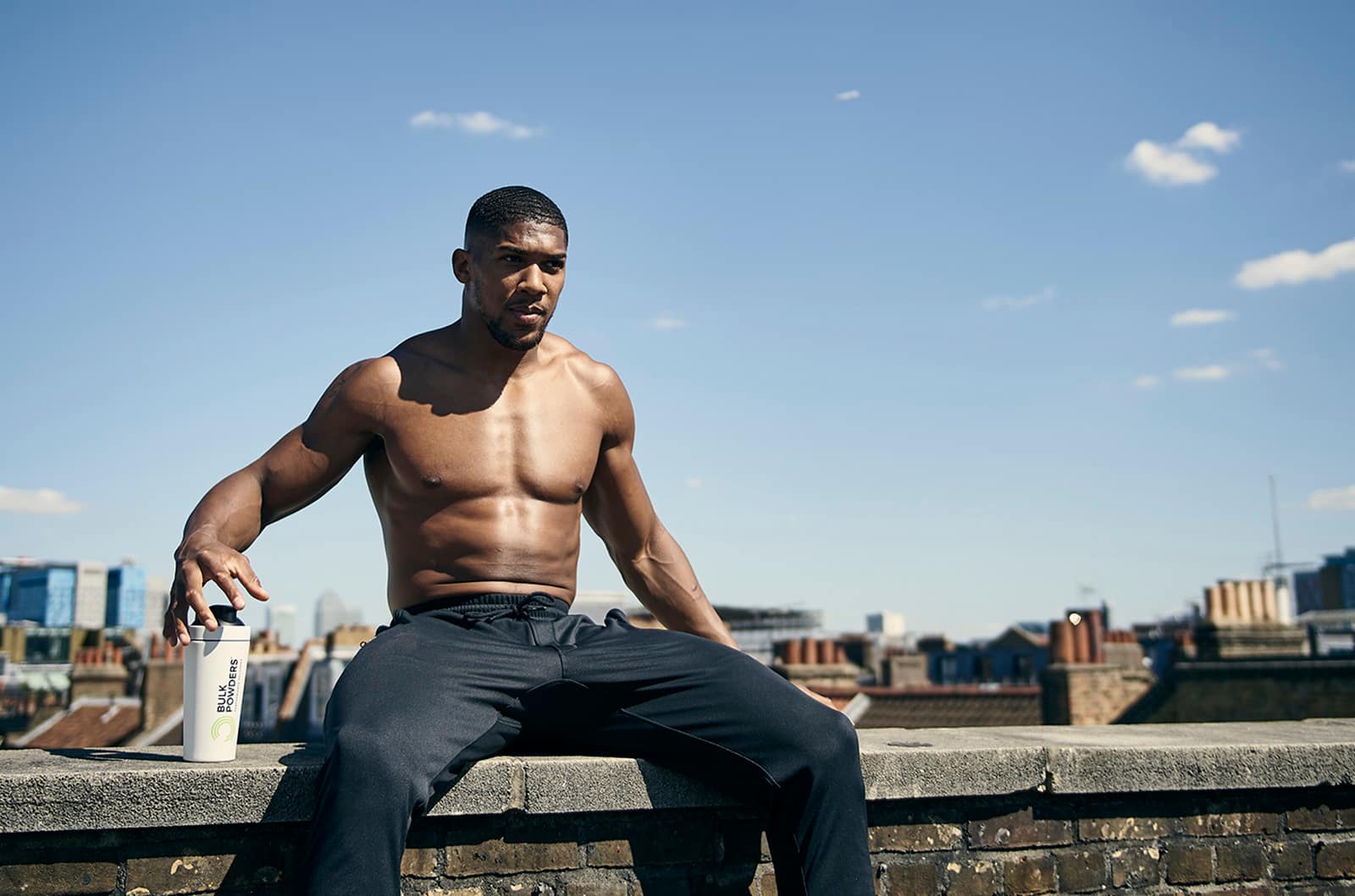 Anthony Joshua on a rooftop in Brixton, London