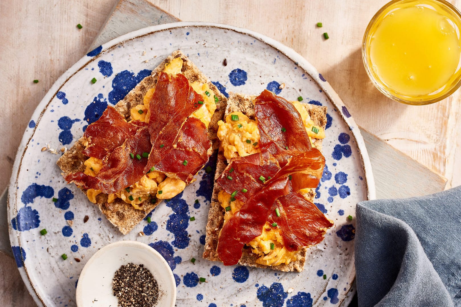 Dippy egg with Ryvita styled food photo