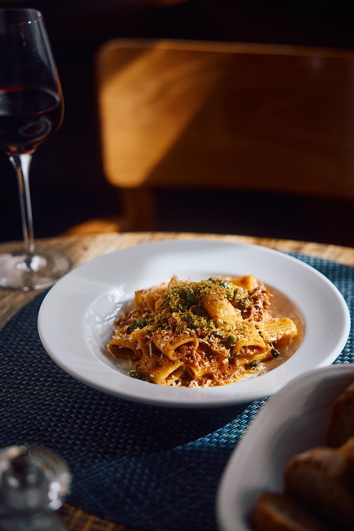 Lamb ragu pasta served in a country pub